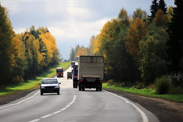 highway autumn landscape