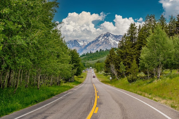 Highway in Grand Teton National Park