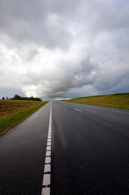 The highway - the highway in storm weather. 