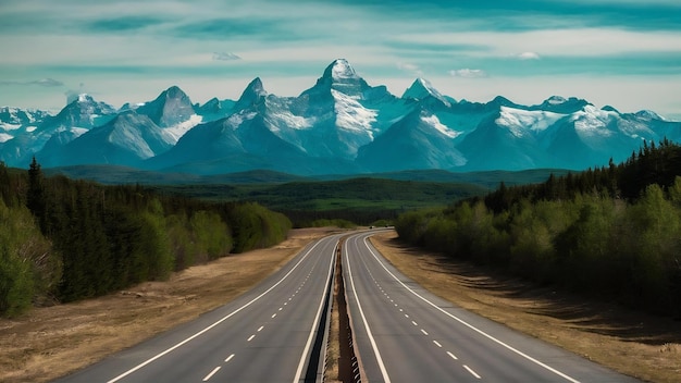 Highway leading towards mountain