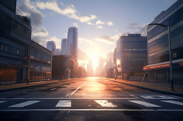 Highway overpass modern city skyline background Night scene