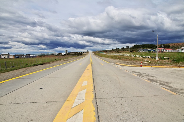 The highway in Patagonia, Chile