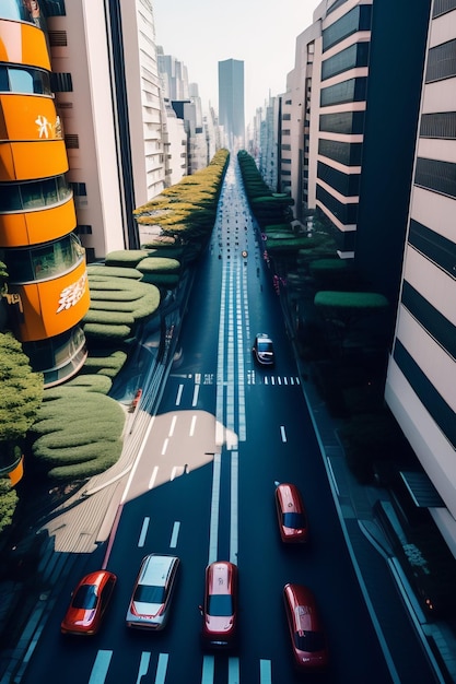 Foto la strada autostradale ha generato ai