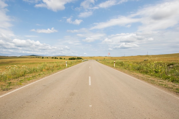 Highway and road landscape and view in Georgia, travel photo