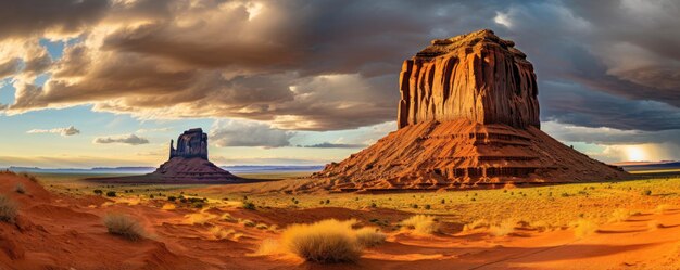 Highway road in Monument Valley in Arizona in USA