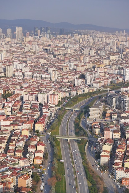 highway road multilevel junction in istanbul