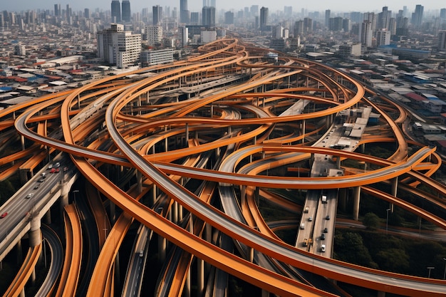 写真 高速道路と高速道路