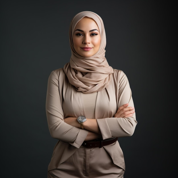 Hijab vrouw zakelijk directeur