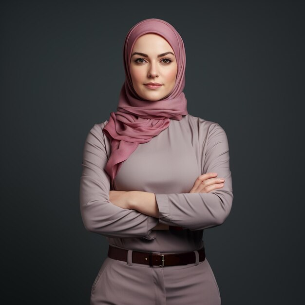 ヒジャブを着た女性ビジネスエグゼクティブ