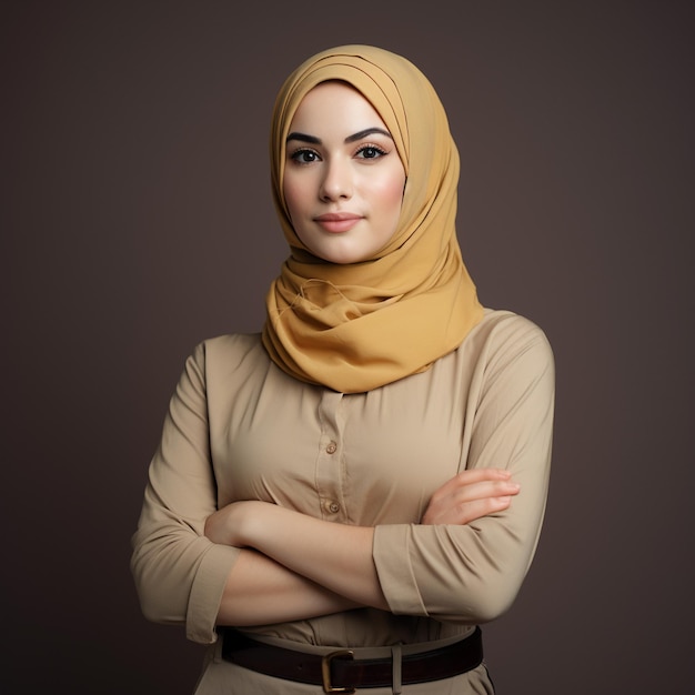 Женщина-бизнесмен с хиджабом