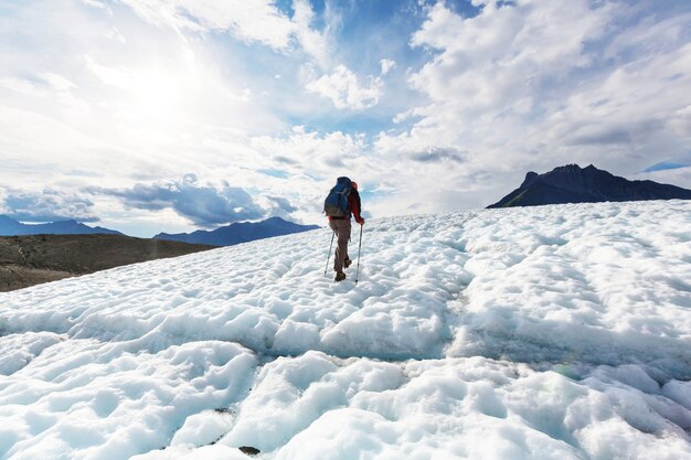 Hike in  Alaska at summertime