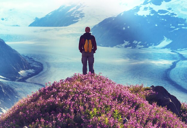 Hike around Salmon glacier,  Canada