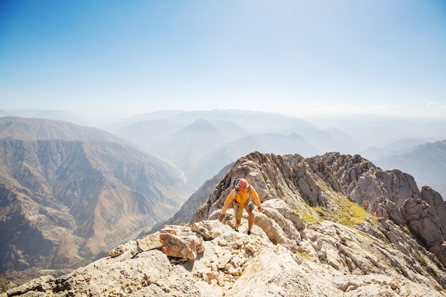 Hike in Chimgan mountains, Uzbekistan.