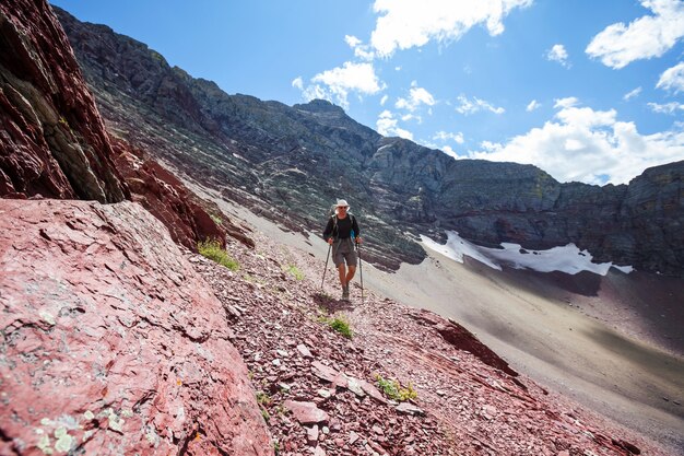 Photo hike in glacier national park, montana