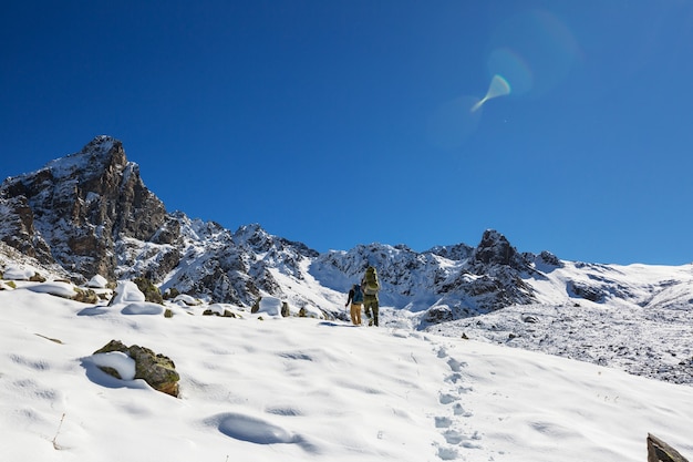 Hike in Kackar Mountains in eastern Turkey, autumn season.