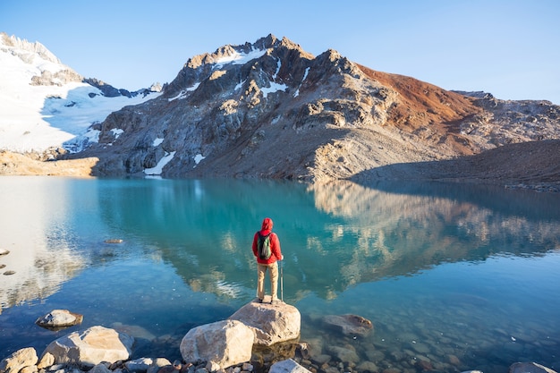 Hike in the Patagonian mountains, Argentina