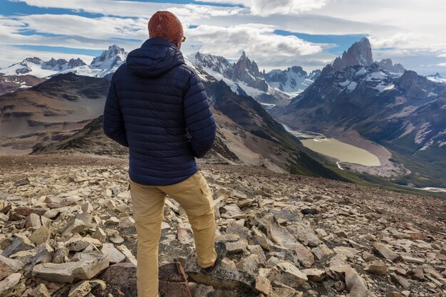 Hike in the Patagonian mountains, Argentina