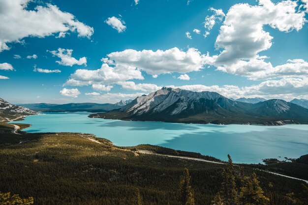 Hike on Rocky mountains at Alberta Canada