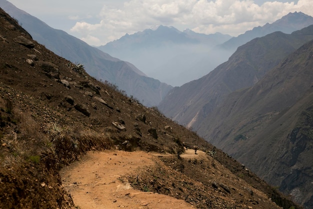 Hike through the Apurimac canyon to the ruins of Choquequirao, an Inca archaeological site in Peru.