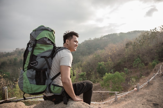 Hiker enjoying the view