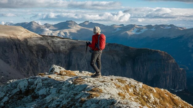 Hiker on the top