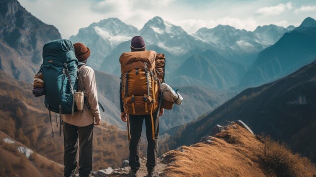 写真 ハイカー登山隊