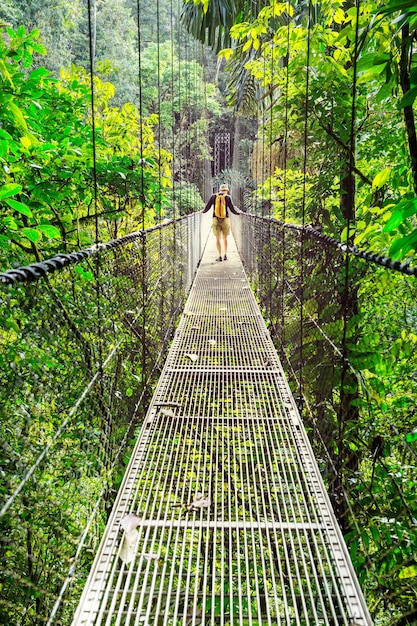 Escursioni nella verde giungla tropicale, costa rica, america centrale