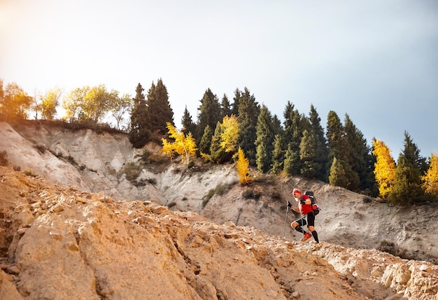 Hiking in the mountains