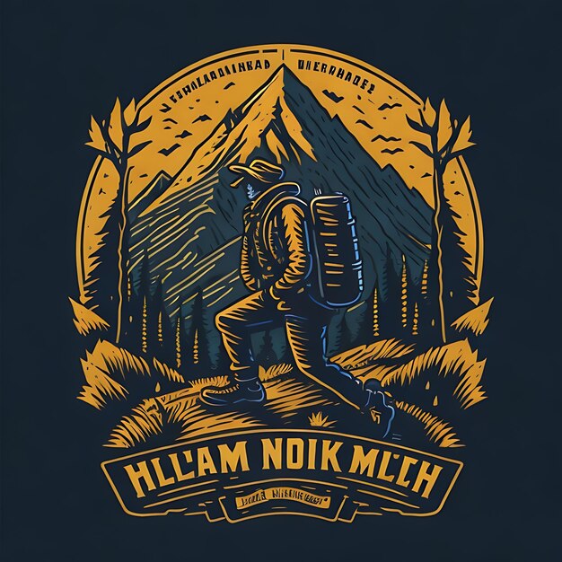 Photo hiking t shirt design