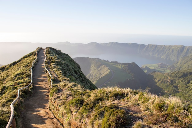 Hiking trail in Azores