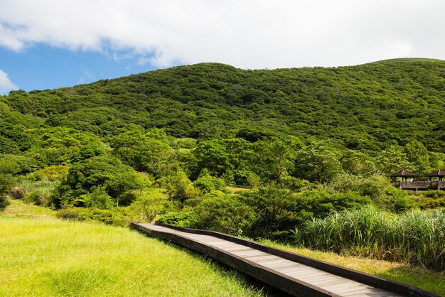 Photo hiking trail over the mountain