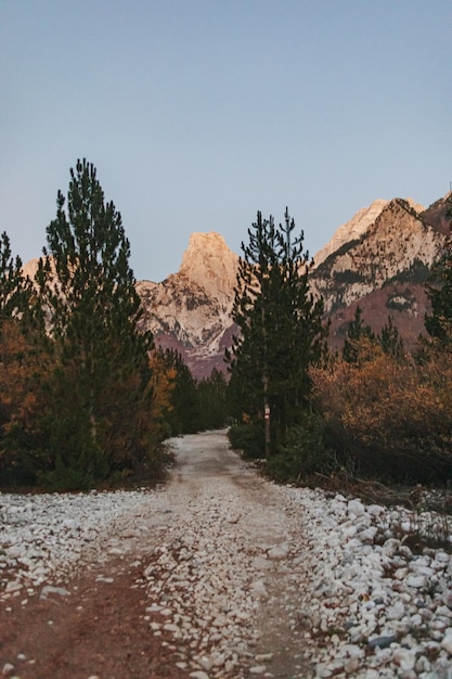 Hiking and trekking trails of valbona pass albania