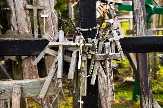 Hill of crosses is in northern lithuania