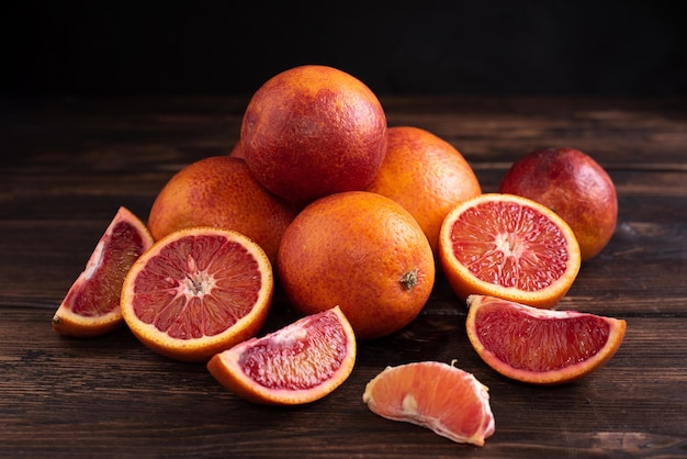 Hill of juicy fresh blood orange