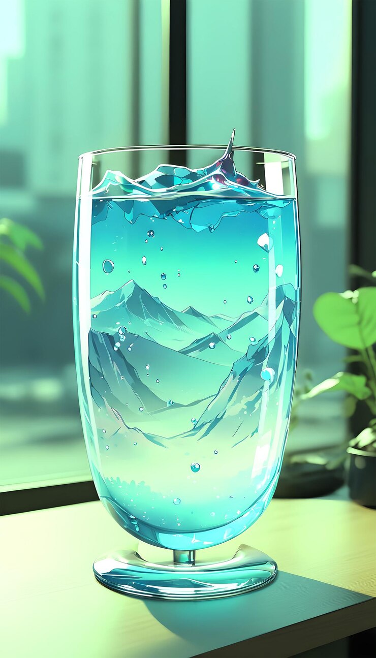 HillGlass Blue shade water generated by Ai Tools