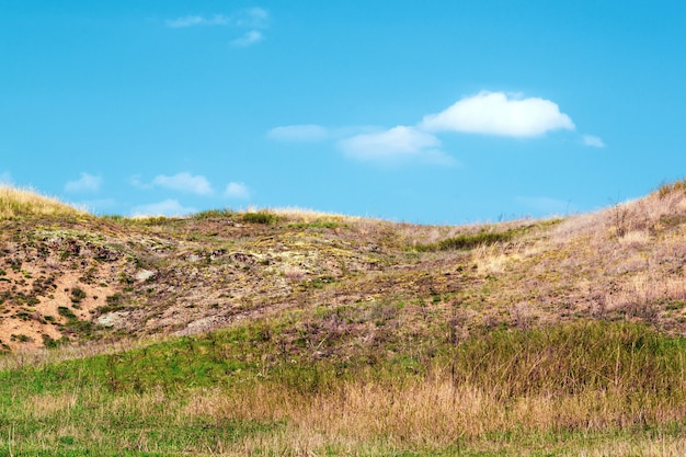 Hills and blue sky