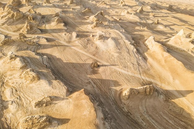 Hills and erosion terrain natural background