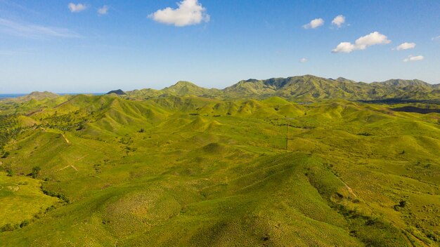 Hills and mountains with tropical vegetation bohol philippines