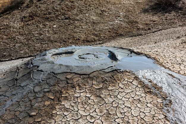 Hills of mud volcanoes