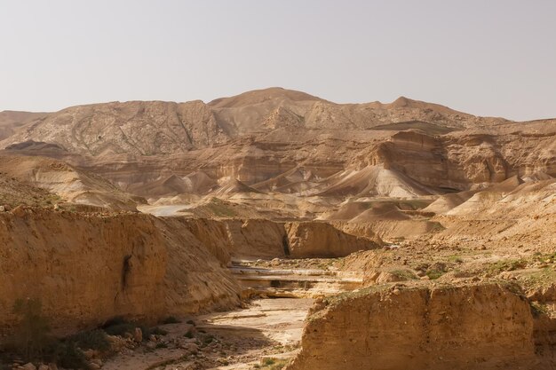 Hills and rocks in the Judean Desert in Israel