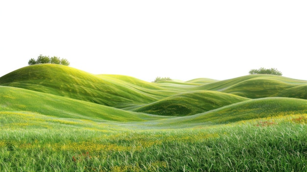 hilly spring fields landscape countryside vegetation
