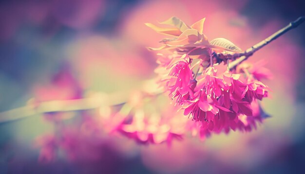 Himalayan Cherry Vintage Filter bloeit in Retro Glam