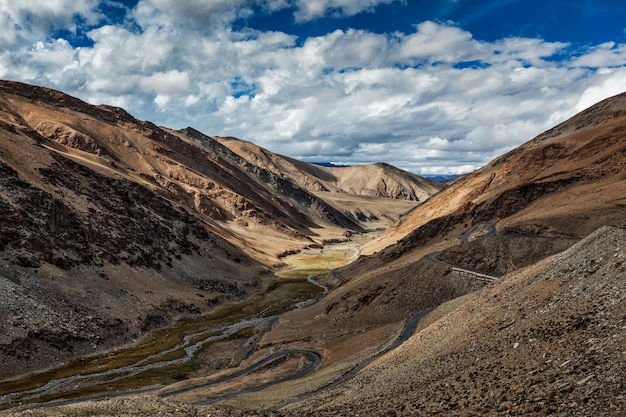 Himalayan landscape near tanglangla pass ladakh india