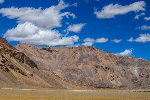 Himalayan mountain landscape along Leh to Manali highway Majestic rocky mountains in Indian Himalayas India