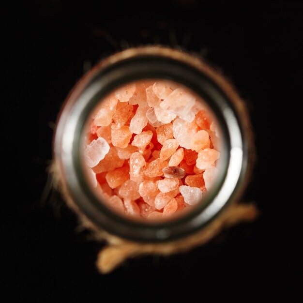 Himalayan Pink Salt Crystals Close Up