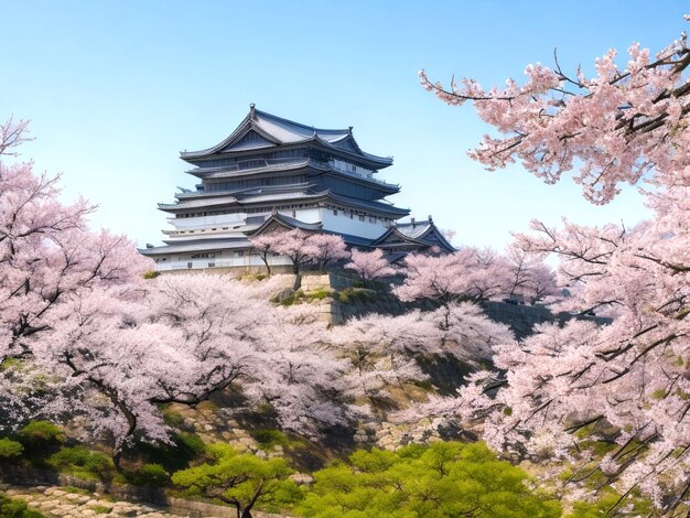 Himeji Japan at Himeji Castle in spring season