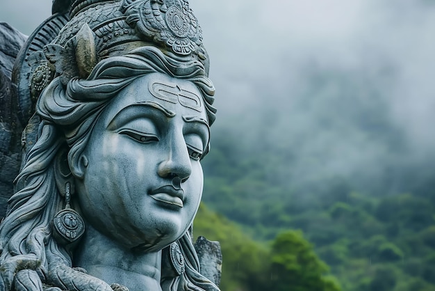 Foto hindoe-god lord shiva in de meditatie