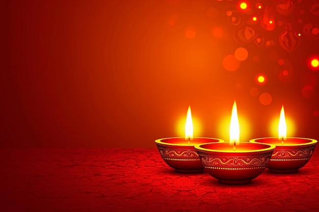 Hindoe religieuze shubh deepavali decoratieve achtergrond