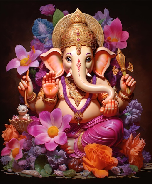 Hindoegod Ganeshaviert het Lord Ganesha-festival