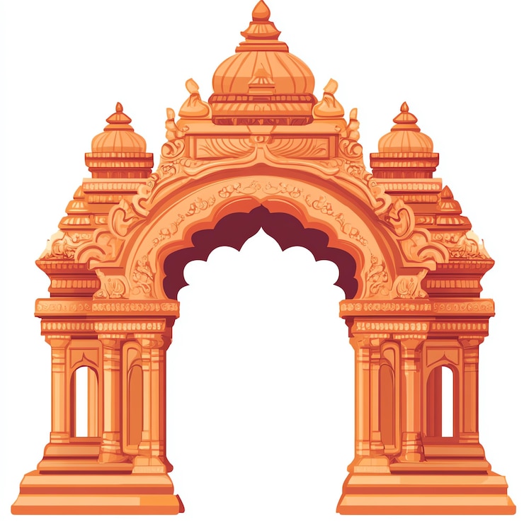 Photo hindu arch indian illustration